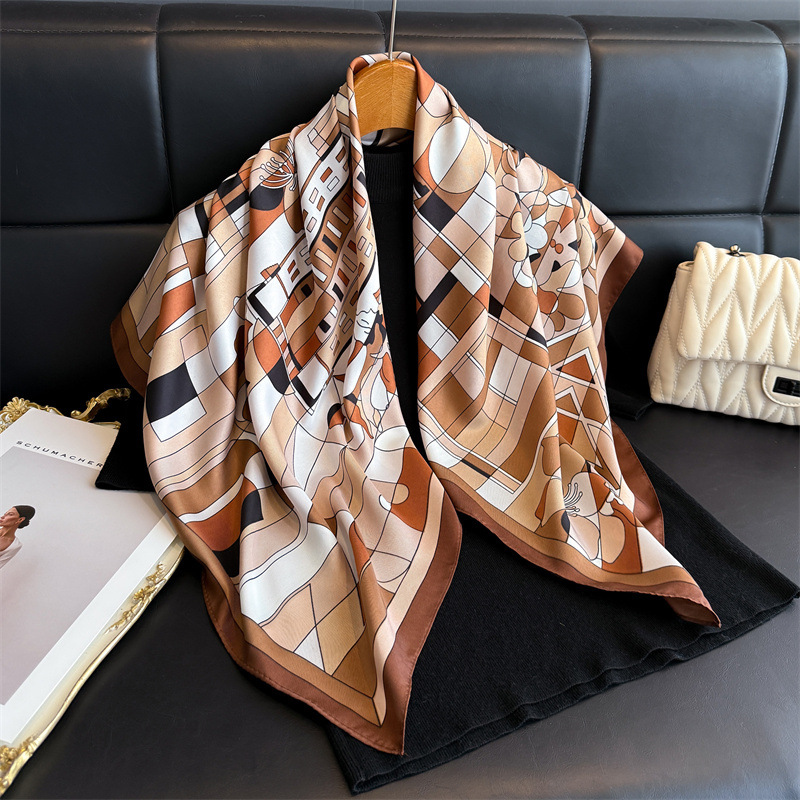 Scarf Silk Square - 2026 Neuer Quadratischer Twill-Seidenschal für Damen