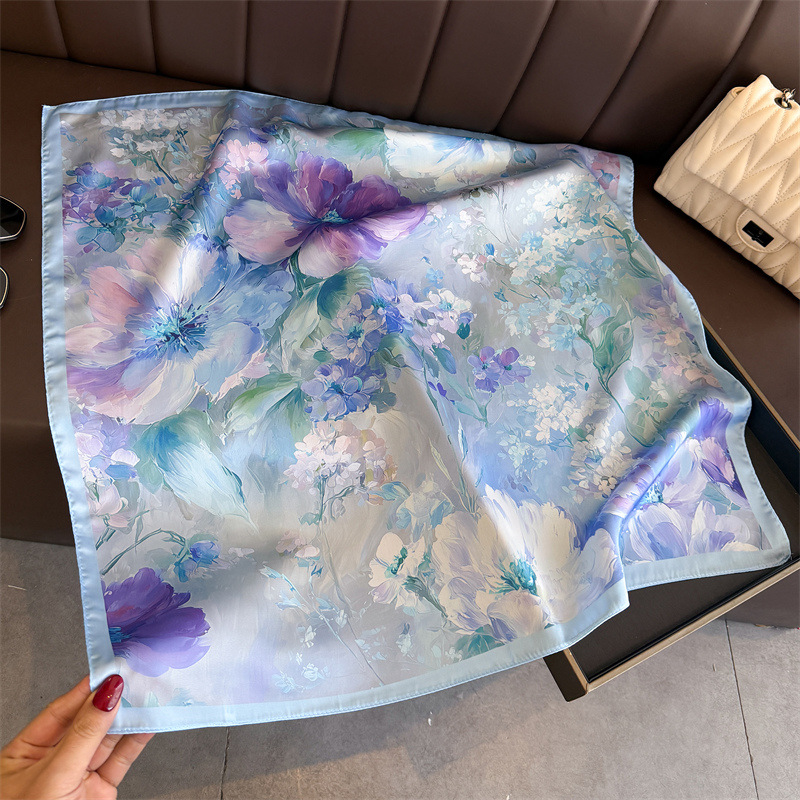 2026 neue Blumen Druck Seide Q – Scarf Silk Square Bewertung und Preis