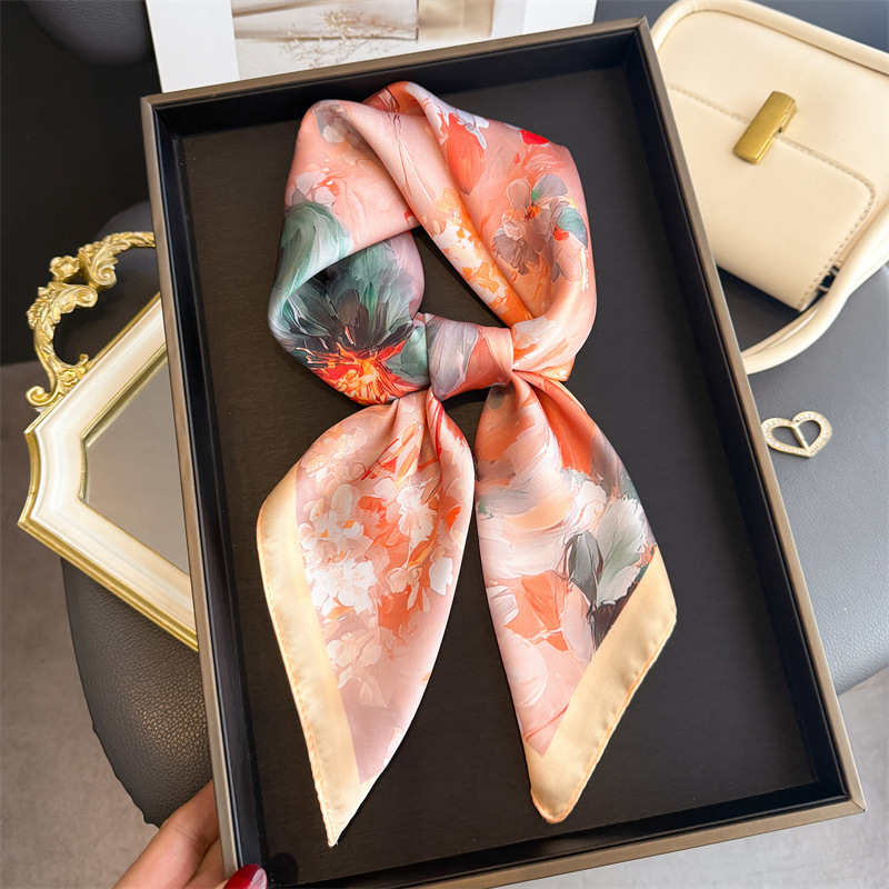 2026 neue Blumen Druck Seide Q – Scarf Silk Square Bewertung und Preis