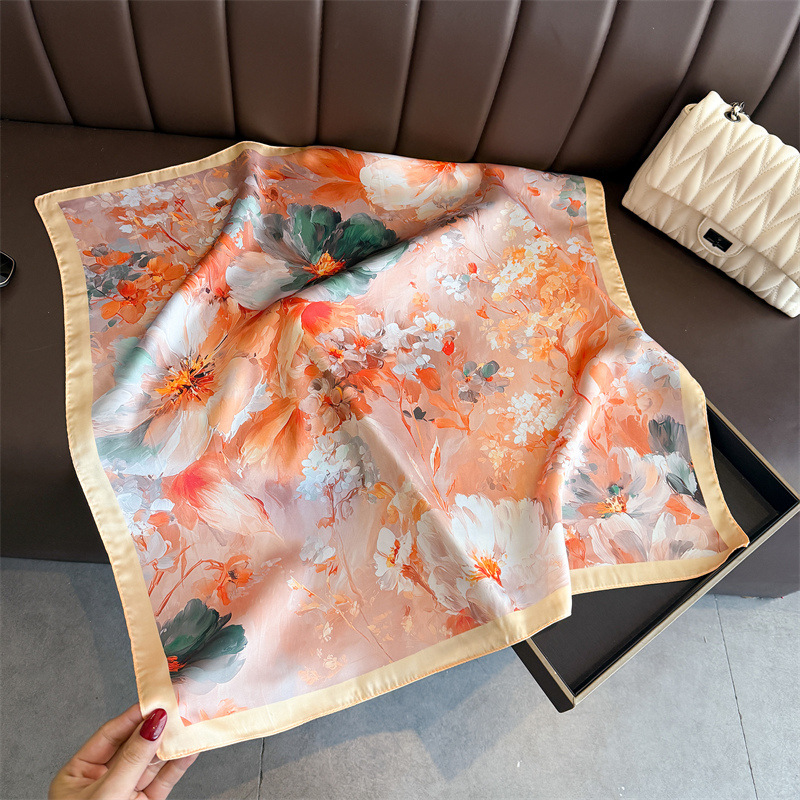 2026 neue Blumen Druck Seide Q – Scarf Silk Square Bewertung und Preis