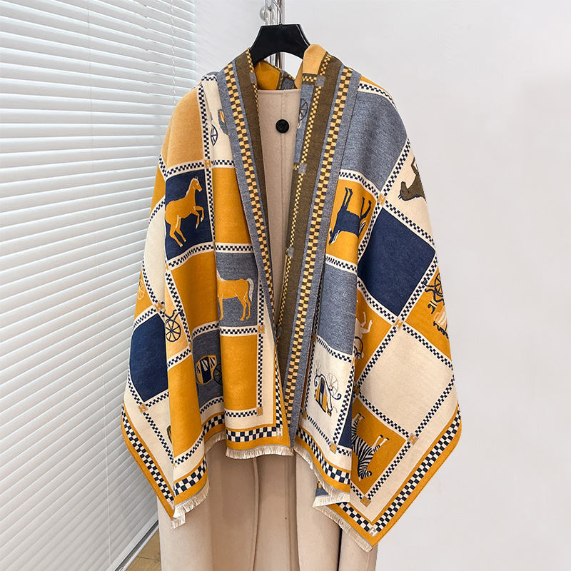 Luxuriöser Warmer Poncho aus K – Woven Scarf Blanket Bewertung und Preis