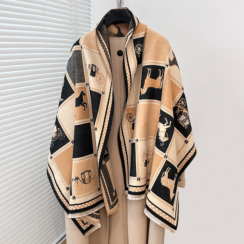 Luxuriöser Warmer Poncho aus K – Woven Scarf Blanket Bewertung und Preis